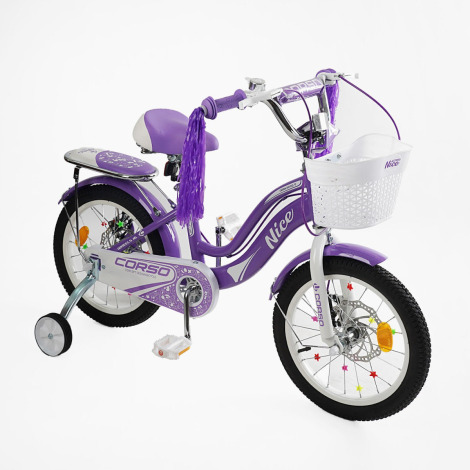 Велосипед 16" Corso Nice 16014 бузковий