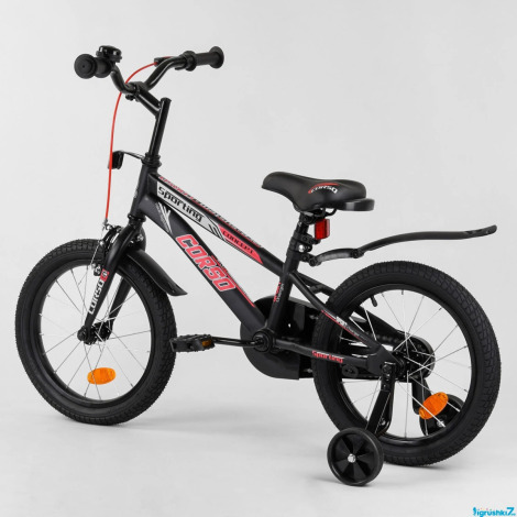 Велосипед 16" Corso 16119 чорно-червоний