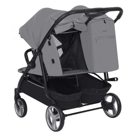 Коляска універсальна Carello Connect 5502/1 Grey для двійні з люлькою