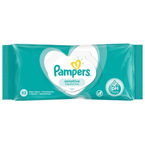 Вологi серветки Pampers Sensetivе 52 шт.