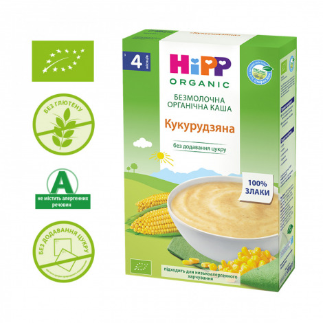 ХІПП Безмолочна органiчна каша Кукурудза 200г