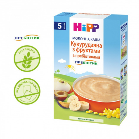 ХІПП Молочна каша "Кукурудзяна з фруктами" з пребіотиками