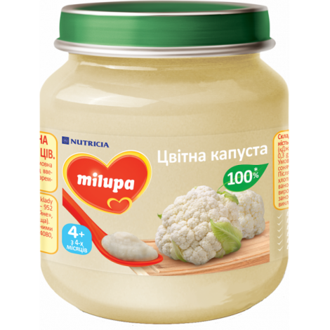 Пюре Мilupa цвітна капуста 125г (з 4 міс.)