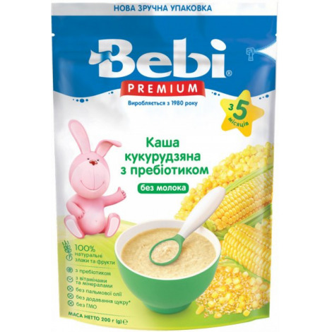 Бебi Премiум каша безмолочна кукурудзяна (з 5 мiс.) 200г