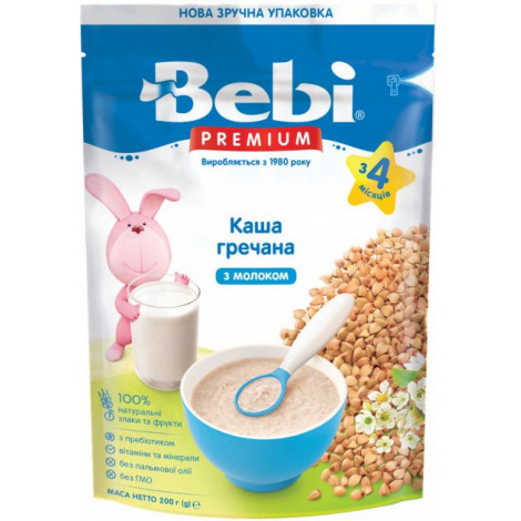Бебi Премiум каша мол. гречка (з 4 мiс.) 200г