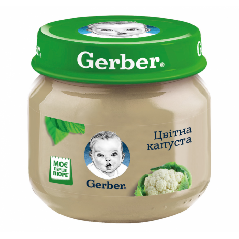 ГЕРБЕР пюре кольорова капуста 80гр