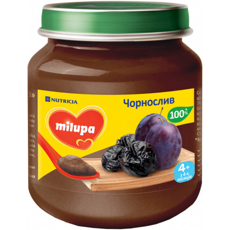 Пюре "Мilupa" фрукт.Чорнослив 125г (з 4 мiс.)