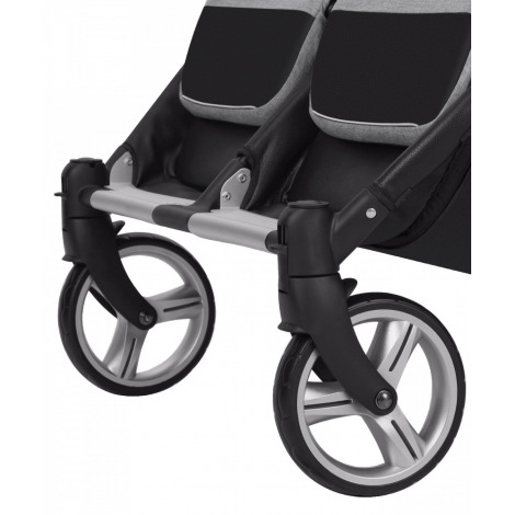 Коляска універсальна Carello Connect 5502/1 Grey для двійні з люлькою