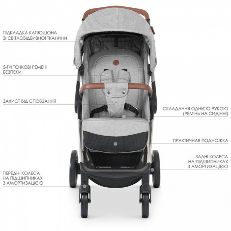 Коляска прогулянкова EL Camino Galant 1071 Gray