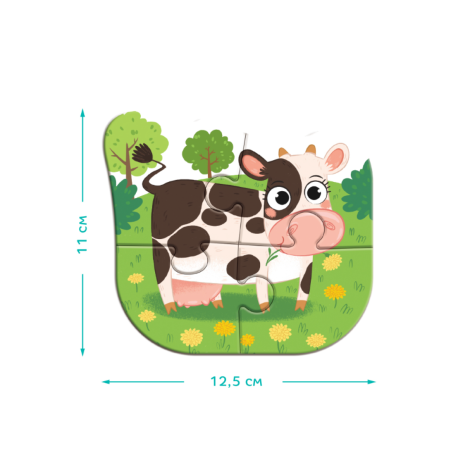 Пазл 4в1 "Baby puzzle" 300687 День на фермі
