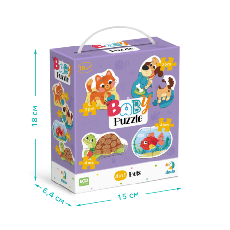 Пазл 4в1 "Baby puzzle" 300688 Домашні тварини