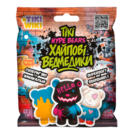 Іграшка-сквіш"Tiki Wiki" SQ027 Тікі Хайпові Ведмедики