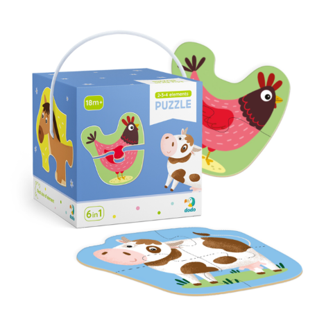 Пазл 2-3-4 елементів "Домашні тварини" 300152