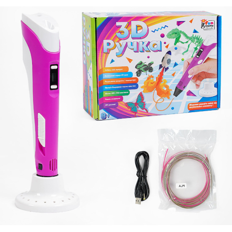 Ігровий набір "Ручка 3D" 74328 "Fun Game" малиновий