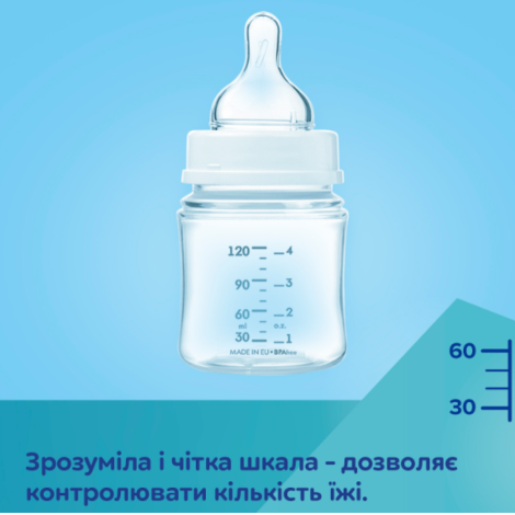 Пляшка 120мл антиколікова 35/236 Blue з ручками