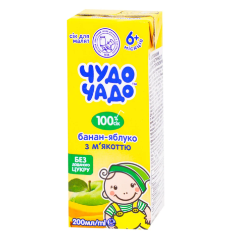 Чудо-Чадо сік яблучно-банановий 200мл