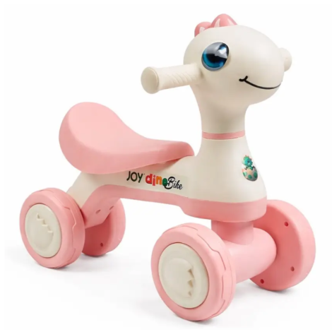Велобіг "JOY"4-х кол.DN-65440 Діно музичний рожевий