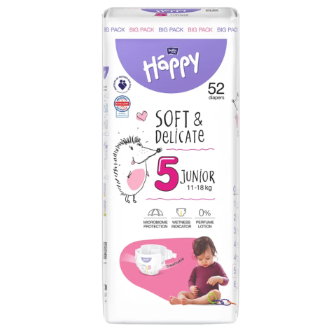 Підгузник "Happy Soft" №5  (11-18кг) 52шт