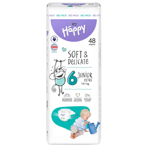 Підгузник "Happy Soft" №6  (15+кг) 48шт