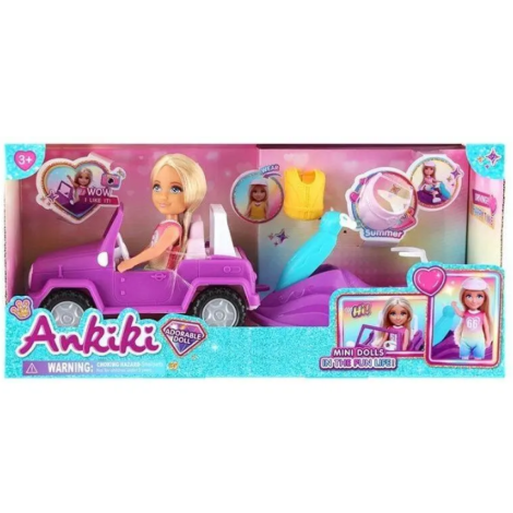 Лялька "Ankiki" 606113 з машиною і гідроциклом