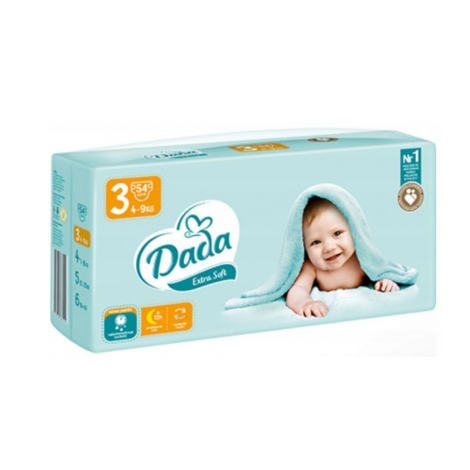 Підгузники "Dada" софт 3 (4-9кг) 54шт