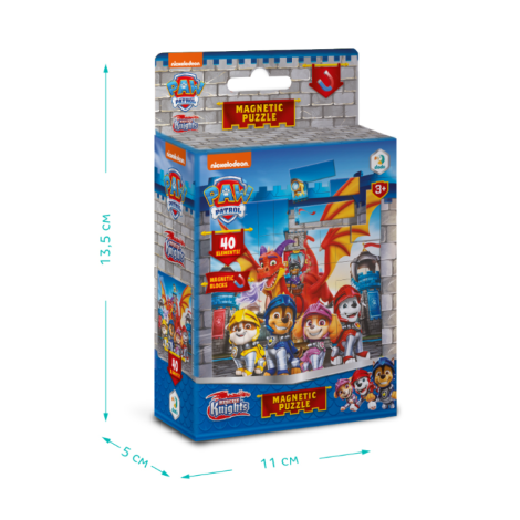 Пазл 40 елементів "Paw Patrol.Лицарі" 200651 магнітний