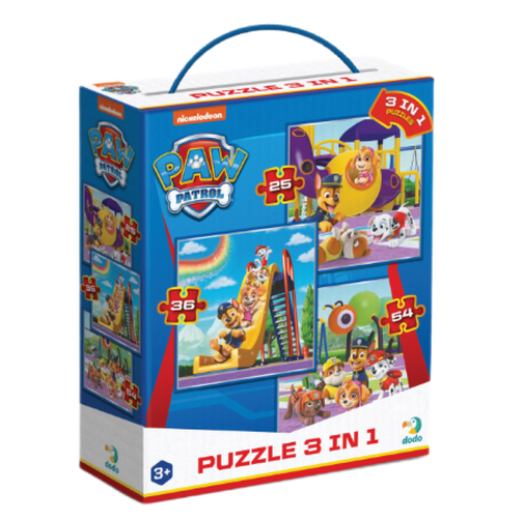 Пазл 3в1 "Paw Patrol. Ігровий майданчик" 200578 25ел.+36ел.+54ел.