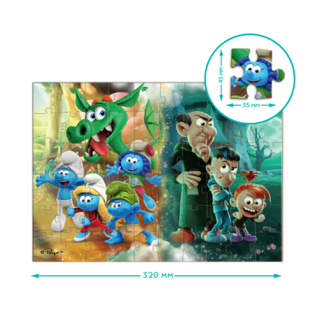 Пазл 60 елементів "Smurfs"" 200664 Домашня тварина-дракон
