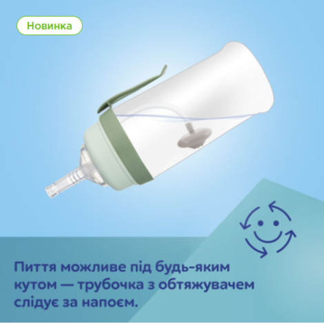 Бідончик-непроливайка з трубочкою і обтяжувачем 56/510 Гуси