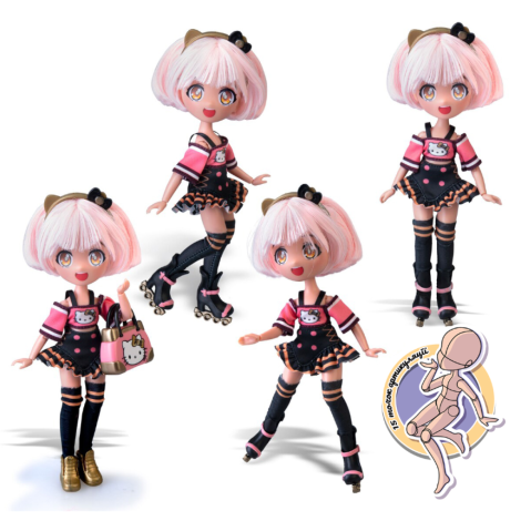 Лялька "Manga Dolls Hello Kitty" HKTF1000 Золота Ролер Діва