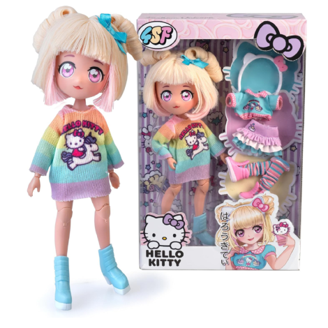 Лялька "Manga Dolls Hello Kitty" HKTF2000 Стильна Цукерочка-Єдиноріг