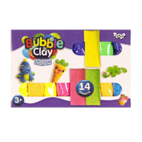 Набір для творчості "Bubble clay" 14 кольорів BBC-05-01U