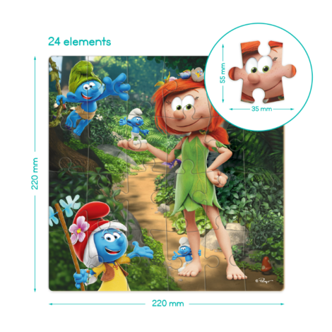 Пазл 20 елементів "Smurfs" 200695 Принцеса у лісі