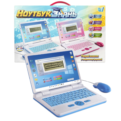 Ноутбук 73693 WToys блакитний, українська мова