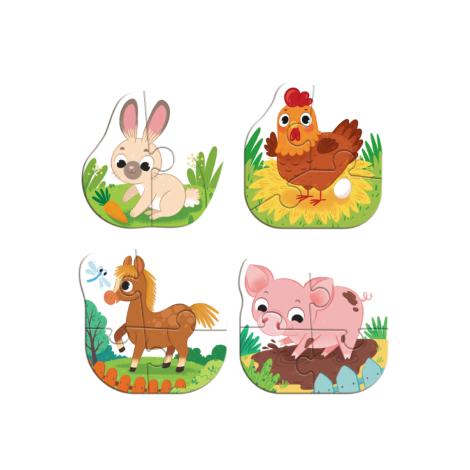 Пазл 4в1 "Baby puzzle" 300686 Сільські тварини