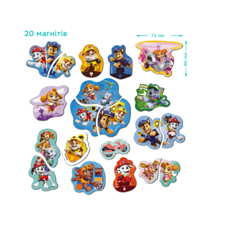 Магніти "Paw Patrol" 200669 Щенята-рятівники