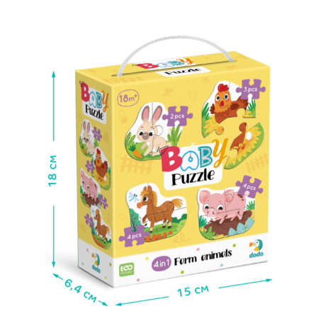 Пазл 4в1 "Baby puzzle" 300686 Сільські тварини