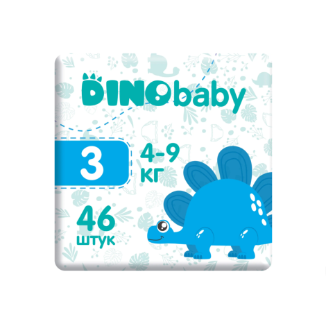 Dino Baby підгузники дитячі 3 (4-9кг) 46шт