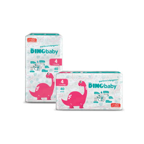 Dino Baby підгузники дитячі 4 (7-14кг) 40шт
