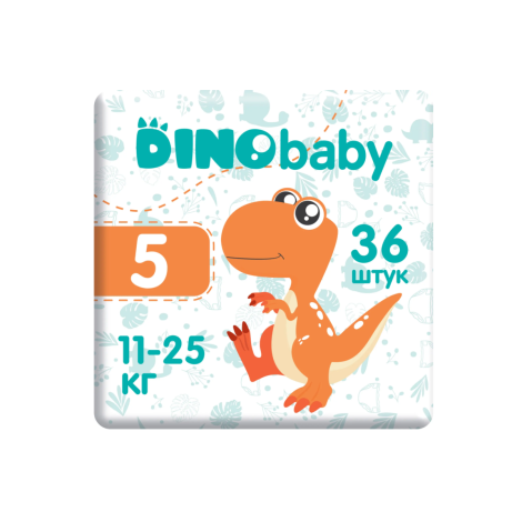 Dino Baby підгузники дитячі 5 (11-25кг) 36шт