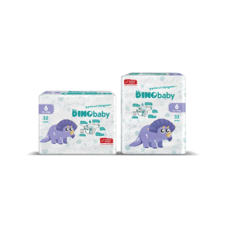 Dino Baby підгузники дитячі 6 (16+кг) 32шт