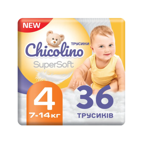 Чіколіно підгузники-трусики Super Soft дитячі 4 (7-14кг) 36шт