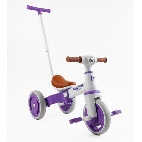 Велосипед 3 колісний BestTrike 10571 з ручкою (бузковий)