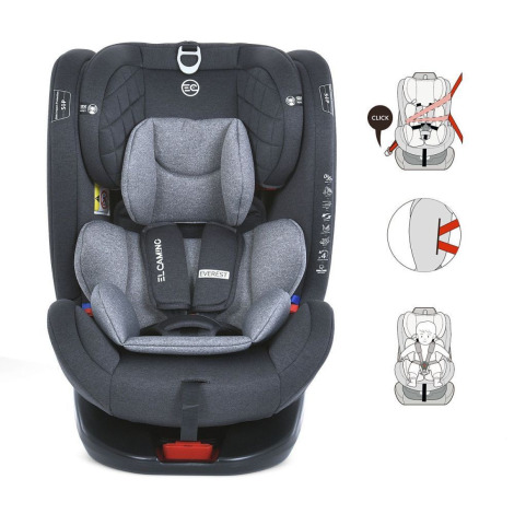 Автокрісло El Camino Everest 0-36кг МЕ-1114 Light Gray