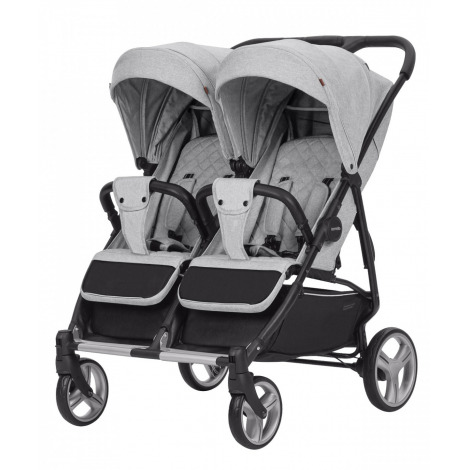 Коляска універсальна Carello Connect 5502/1 Grey для двійні з люлькою