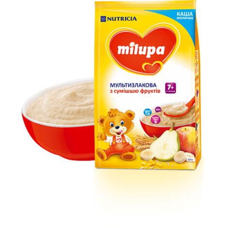 Каша Мilupa мол. мультизлак. з фруктами 210г