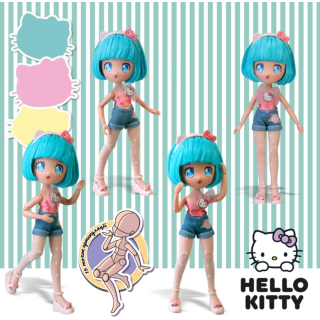 Лялька "Manga Dolls Hello Kitty" HKTF3000 Красуня Пінк На Скутері