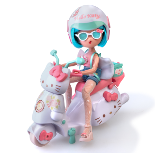 Лялька "Manga Dolls Hello Kitty" HKTF3000 Красуня Пінк На Скутері