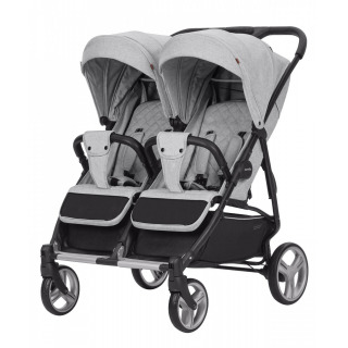 Коляска універсальна Carello Connect 5502/1 Grey для двійні з люлькою